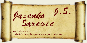 Jasenko Sarević vizit kartica